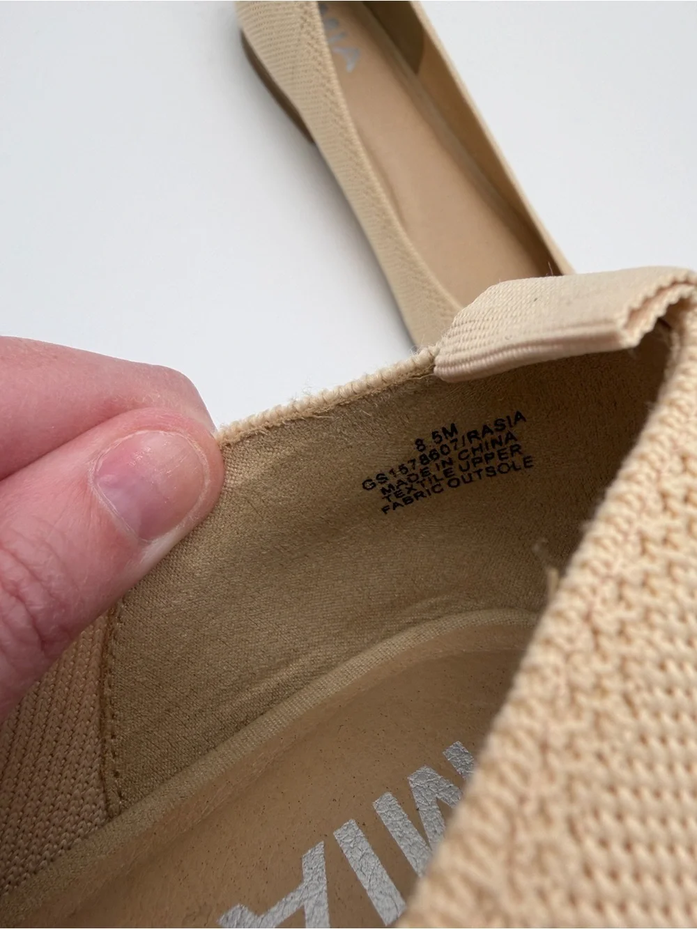 MIA Rasia Ballet Flats Beige Cap Toe Women's - 8.5